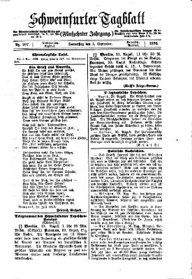Schweinfurter Tagblatt Donnerstag 1. September 1870