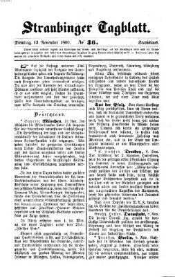 Straubinger Tagblatt Dienstag 13. November 1860