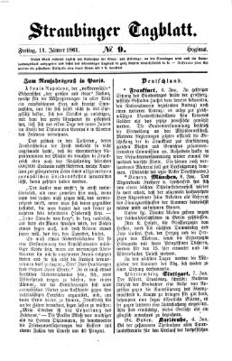 Straubinger Tagblatt Freitag 11. Januar 1861