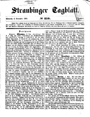 Straubinger Tagblatt Mittwoch 6. November 1861