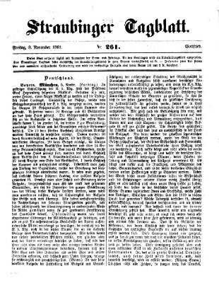 Straubinger Tagblatt Freitag 8. November 1861