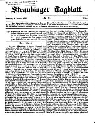 Straubinger Tagblatt Samstag 4. Januar 1862