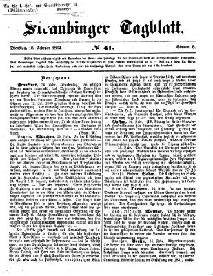 Straubinger Tagblatt Dienstag 18. Februar 1862