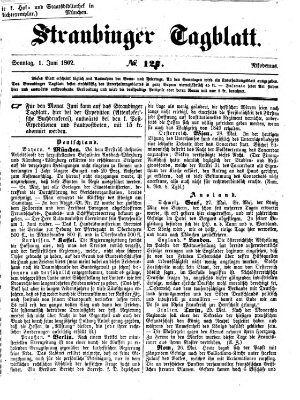 Straubinger Tagblatt Sonntag 1. Juni 1862