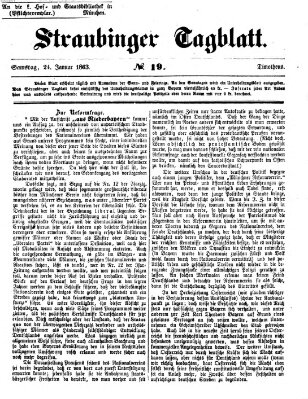 Straubinger Tagblatt Samstag 24. Januar 1863