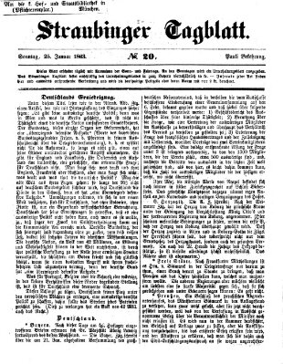 Straubinger Tagblatt Sonntag 25. Januar 1863