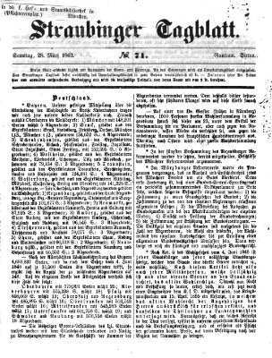 Straubinger Tagblatt Samstag 28. März 1863