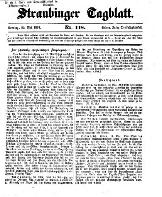 Straubinger Tagblatt Sonntag 22. Mai 1864