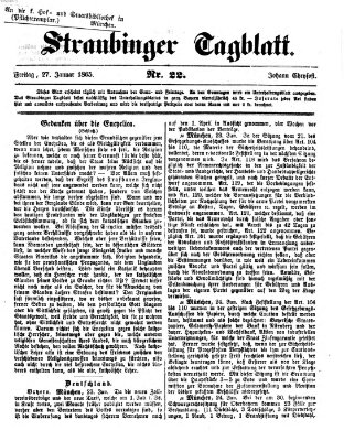 Straubinger Tagblatt Freitag 27. Januar 1865