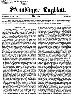Straubinger Tagblatt Sonntag 7. Mai 1865