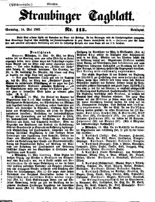 Straubinger Tagblatt Sonntag 14. Mai 1865
