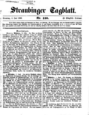 Straubinger Tagblatt Sonntag 4. Juni 1865