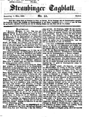 Straubinger Tagblatt Donnerstag 1. März 1866
