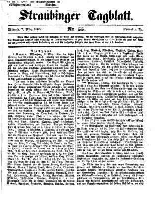 Straubinger Tagblatt Mittwoch 7. März 1866