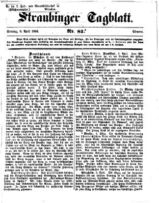 Straubinger Tagblatt Sonntag 8. April 1866