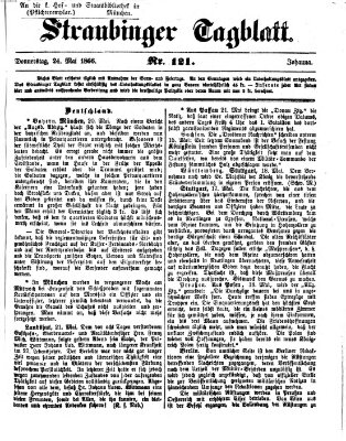 Straubinger Tagblatt Donnerstag 24. Mai 1866