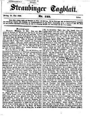Straubinger Tagblatt Freitag 25. Mai 1866