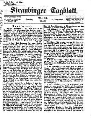 Straubinger Tagblatt Donnerstag 10. Januar 1867