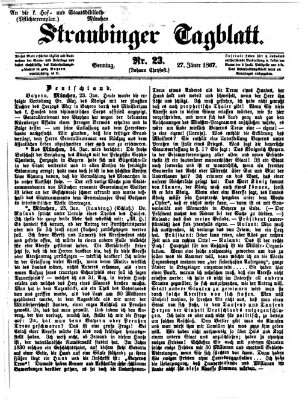 Straubinger Tagblatt Sonntag 27. Januar 1867