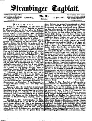 Straubinger Tagblatt Donnerstag 14. Februar 1867