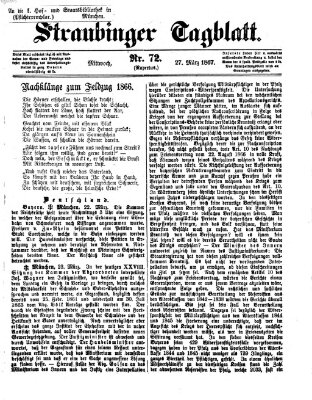 Straubinger Tagblatt Mittwoch 27. März 1867