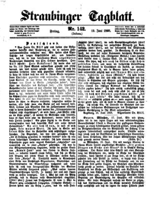 Straubinger Tagblatt Freitag 19. Juni 1868