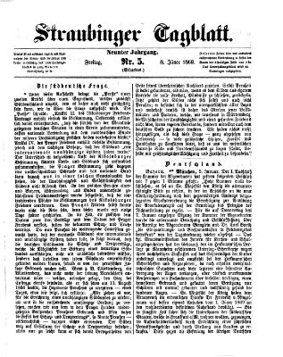 Straubinger Tagblatt Freitag 8. Januar 1869