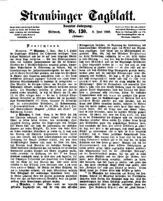 Straubinger Tagblatt Mittwoch 9. Juni 1869