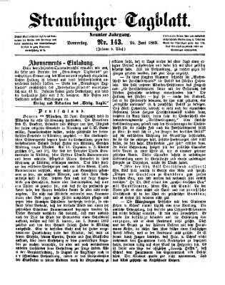 Straubinger Tagblatt Donnerstag 24. Juni 1869