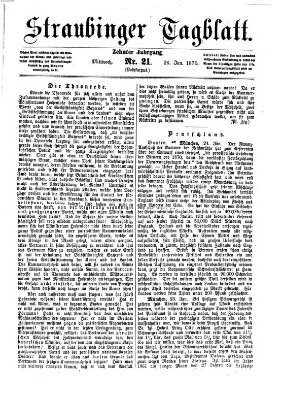 Straubinger Tagblatt Mittwoch 26. Januar 1870