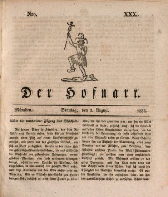 Der Hofnarr Sonntag 3. August 1834