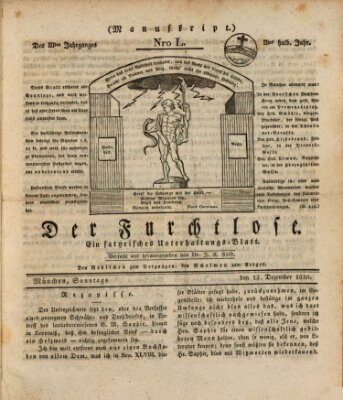 Der furchtlose Bayer (Der reisende Teufel) Sonntag 12. Dezember 1830