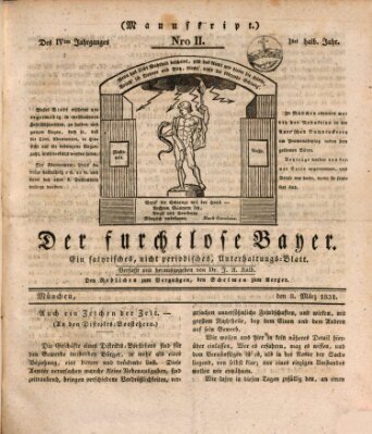 Der furchtlose Bayer (Der reisende Teufel) Dienstag 8. März 1831