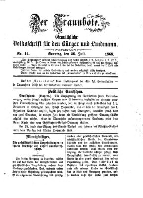 Der Traunbote (Traun-Alz-Salzachbote) Sonntag 26. Juli 1868