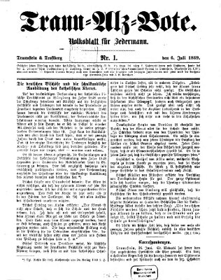 Traun-Alz-Bote (Traun-Alz-Salzachbote) Dienstag 6. Juli 1869