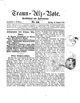 Traun-Alz-Bote (Traun-Alz-Salzachbote) Freitag 12. August 1870