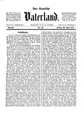 Das bayerische Vaterland Freitag 23. April 1869