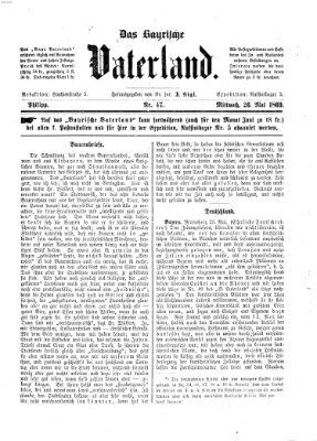 Das bayerische Vaterland Mittwoch 26. Mai 1869