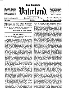 Das bayerische Vaterland Donnerstag 11. November 1869