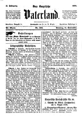 Das bayerische Vaterland Sonntag 11. September 1870