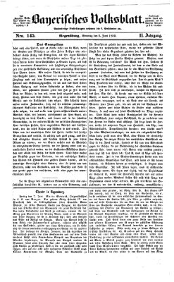 Bayerisches Volksblatt (Regensburger Morgenblatt) Sonntag 9. Juni 1850