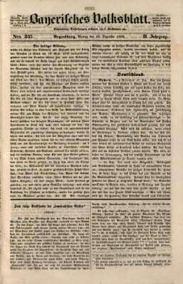 Bayerisches Volksblatt (Regensburger Morgenblatt) Montag 16. Dezember 1850