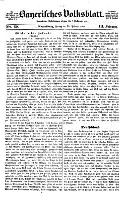 Bayerisches Volksblatt (Regensburger Morgenblatt) Freitag 28. Februar 1851
