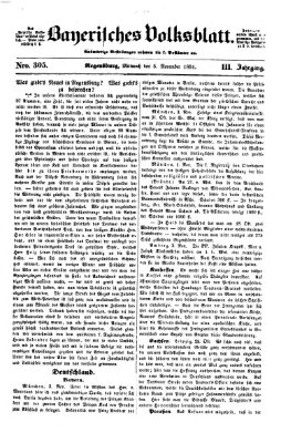 Bayerisches Volksblatt (Regensburger Morgenblatt) Mittwoch 5. November 1851