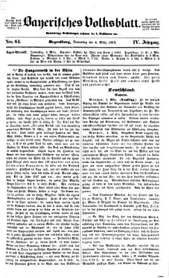 Bayerisches Volksblatt (Regensburger Morgenblatt) Donnerstag 4. März 1852