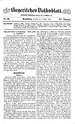Bayerisches Volksblatt (Regensburger Morgenblatt) Samstag 6. März 1852
