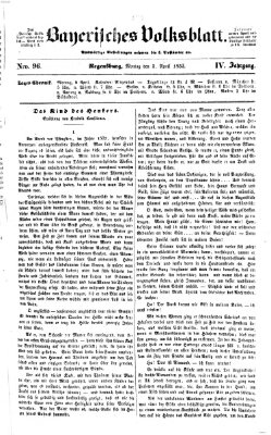 Bayerisches Volksblatt (Regensburger Morgenblatt) Montag 5. April 1852