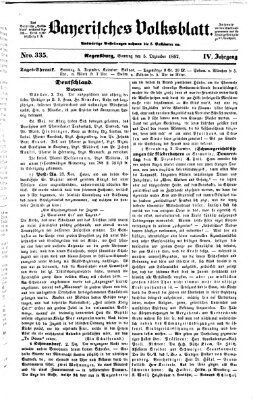 Bayerisches Volksblatt (Regensburger Morgenblatt) Sonntag 5. Dezember 1852