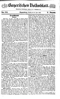 Bayerisches Volksblatt (Regensburger Morgenblatt) Dienstag 14. Juni 1853