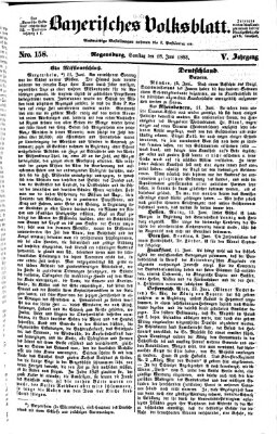 Bayerisches Volksblatt (Regensburger Morgenblatt) Samstag 18. Juni 1853
